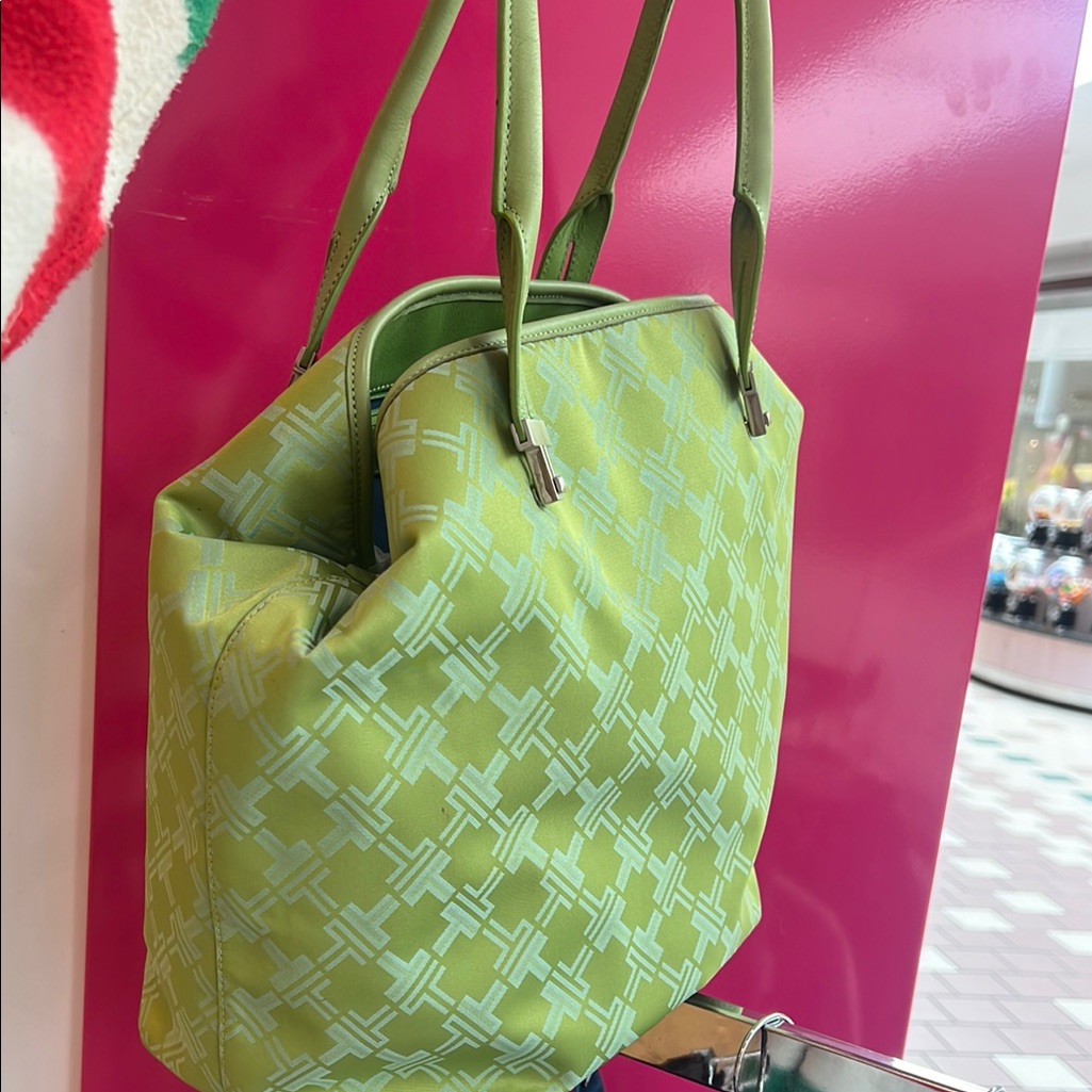 Stylish Green Tote Bag By Tumi